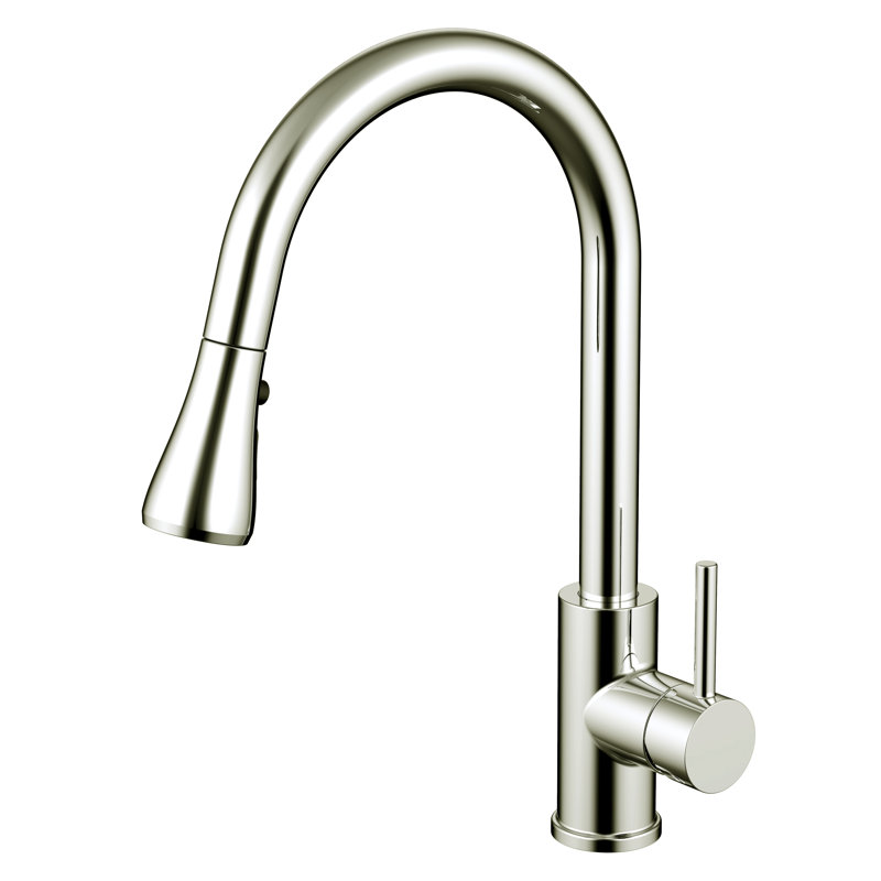 Daweier Pull Out Kitchen Faucet, Brushed Nickel