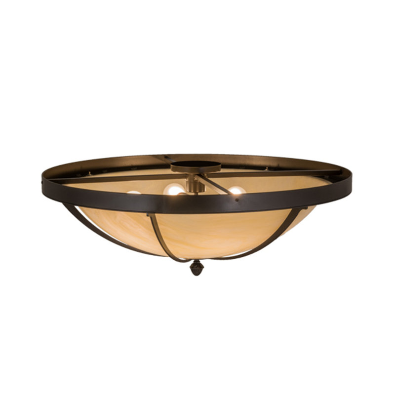 Plafonnier encastré en acrylique Dominga, Bronze éternel, H 10,5 po x l 30 po x P 30 po