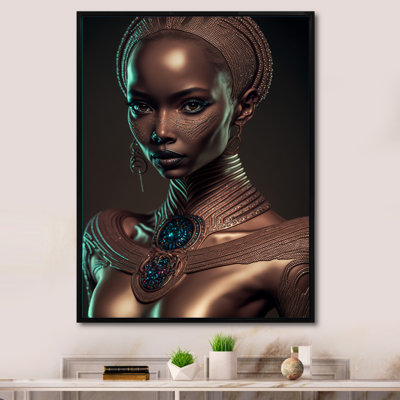 «Cristy Tribal African Woman V», reproduction sur toile