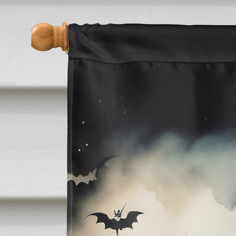 Double Sided 40'' H x 28'' W Polyester Halloween House Flag