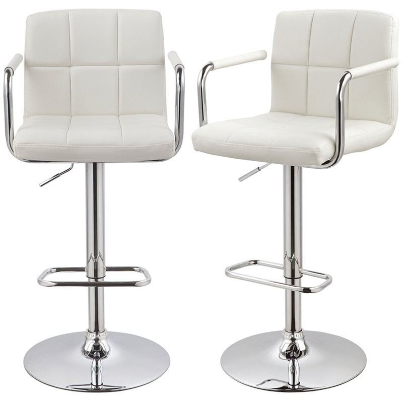 Tabouret de bar Amjed, Blanc