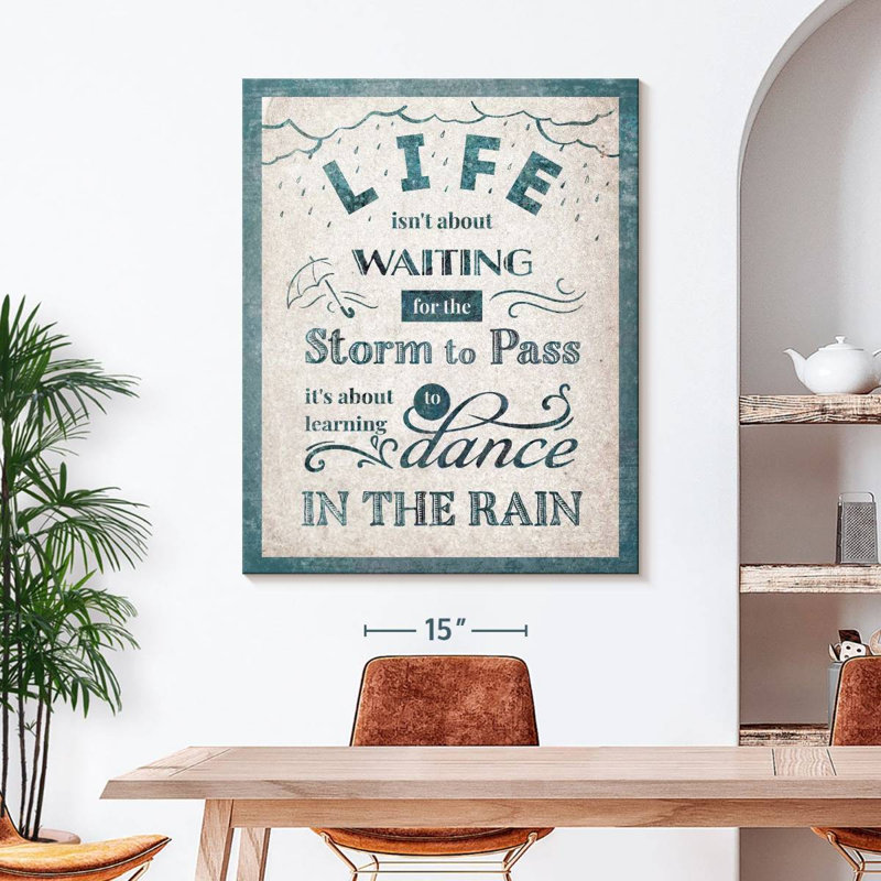 Apprendre à danser sous la pluie, H 45 po x l 36 po x P 1,25 po
