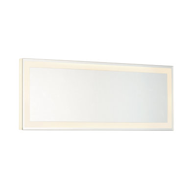 Wrought Studio™ Vanity LED Mirror - Mirror With LED Light (Rectangle) In White Finish