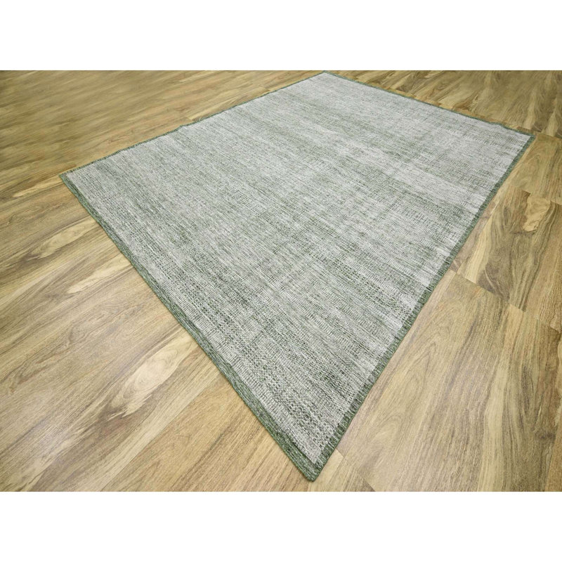 Tapis blanc et vert en laine nouée à la main 9 pi x 11 pi 10 po 09C170154C464430BA801AD9EB5212A1