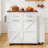 47.2" Farmhouse Kitchen Island with Drop Leaf-942342656