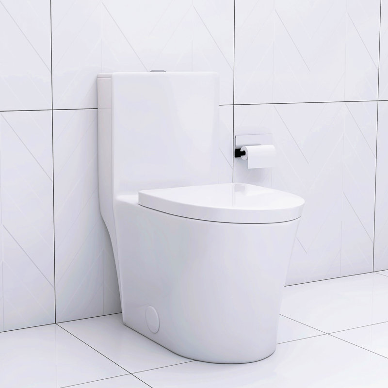 Toilette brillante avec chasse d'eau puissante et siège de cuve confortable, matériau moderne à fermeture en douceur