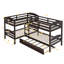 Lit simple en L avec lit gigogne-732610996