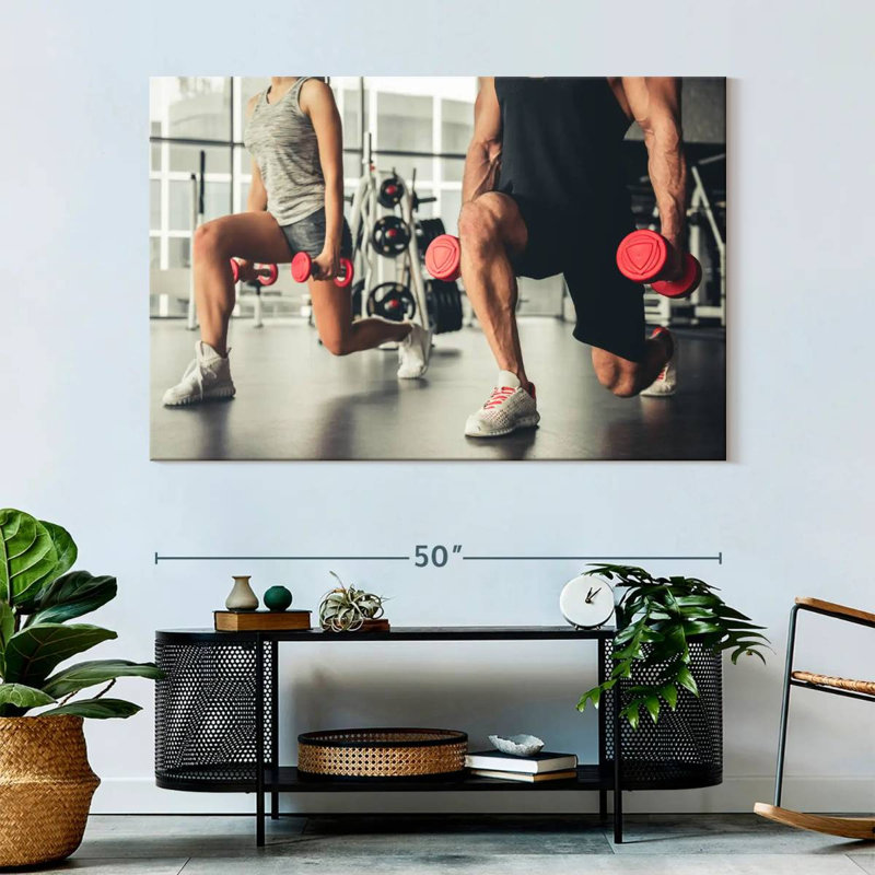 Sireci Lunges Exercise, 34" H x 51" W