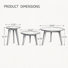 Solid Oak MCM Round Coffee Nesting Table (Set of 2)