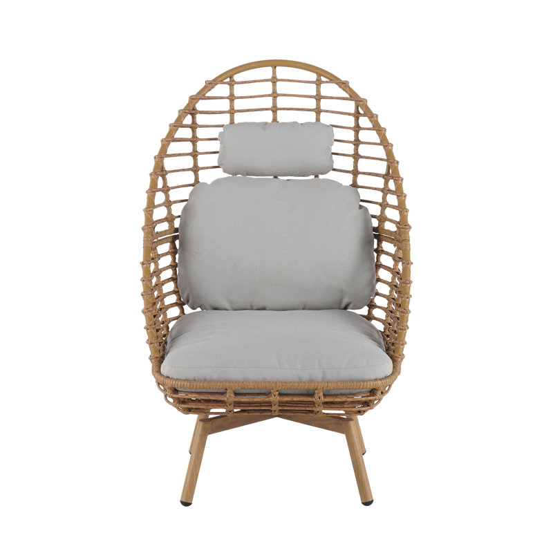 Chaise longue pivotante en osier Ellis