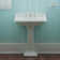 Whitehaus Collection 26" Traditional Pedestal With Large Rectangular Bowl, Backsplash, Dual Soap Ledges, Decorative Trim and Overflow