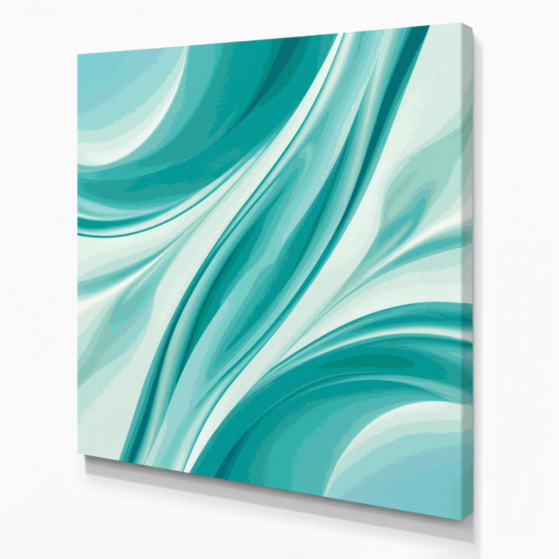 Art mural sur toile dégradé bleu abstrait, H 32 po x l 32 po