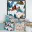 «Brown Green Blue Abstract Mountain Scape», reproduction d'art sur toile moderne-66837647-66837658