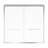 60" W X 57" H Soft-Close Double Sliding Shower Door With Finish, 1/4" Thick Tempered Glass, Dual Stainless Steel Handles, , Reversible For Space - Saving Bathroom Designs, Leakproof Design Magnetic