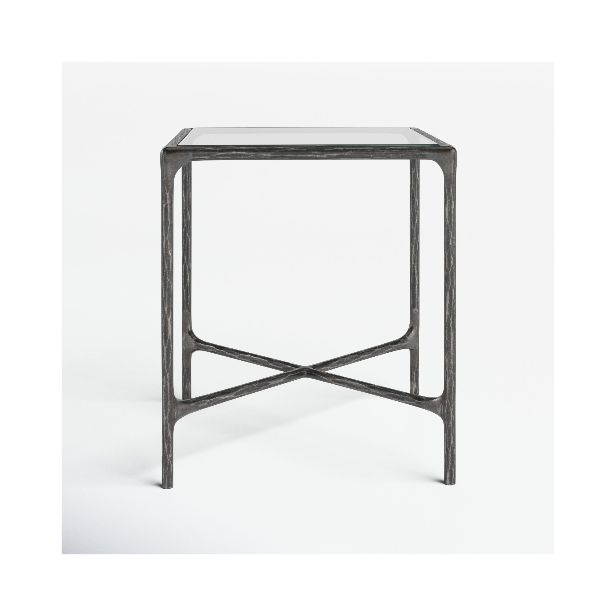 Evelynn End Table, Black, Clear