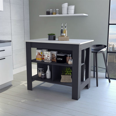 Îlot de cuisine à 3 tablettes