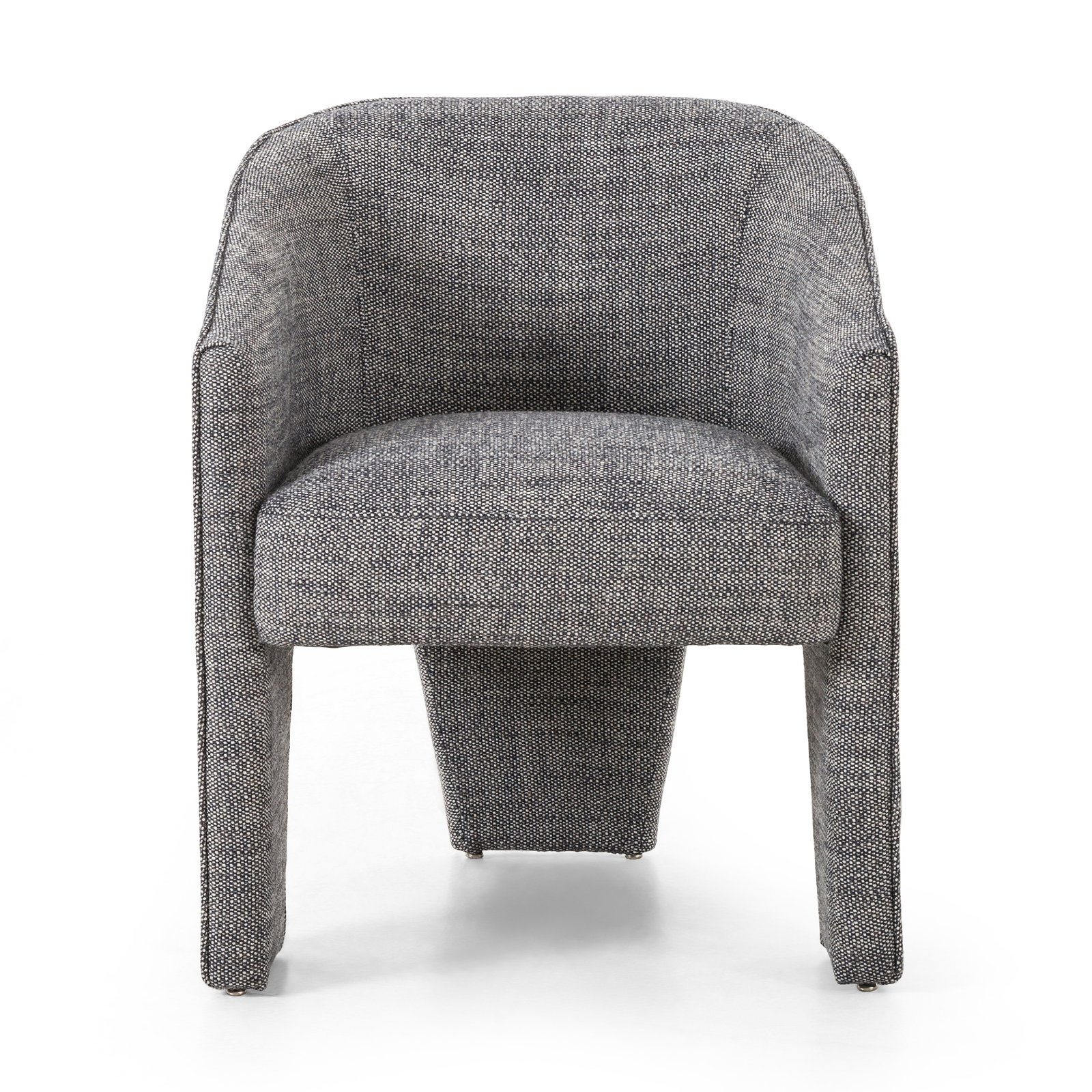 Tillison Genuine Leather Dining Armchair, Barron Smoke