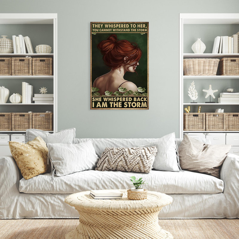 «Woman I Am the Storm», impression sur toile tendue, H 36 po x l 24 po x P 1,25 po