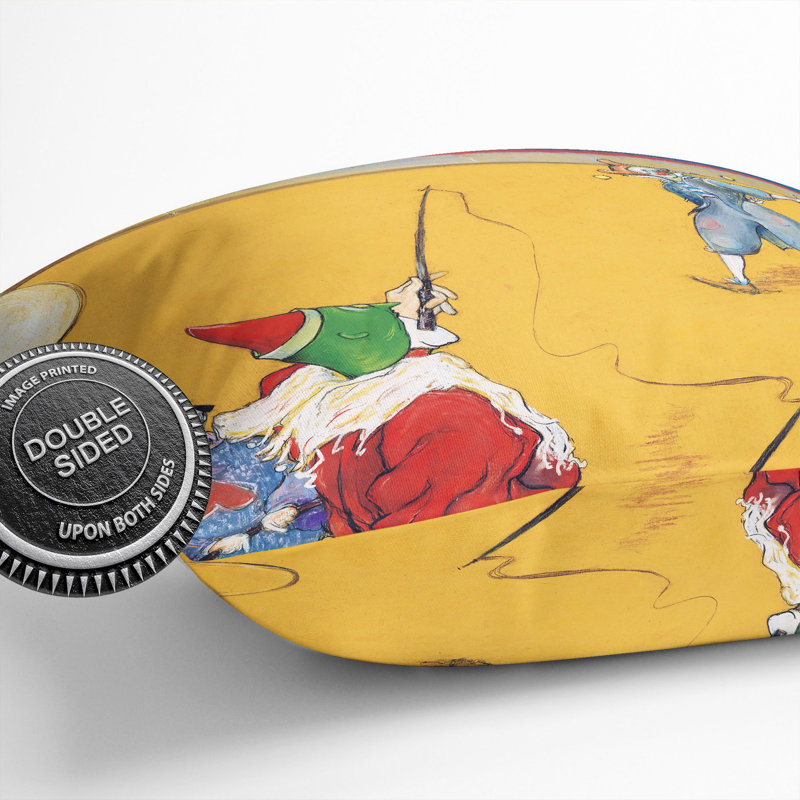 At The Circus Square Throw Cushion, 55cm H x 55cm W x 20cm D
