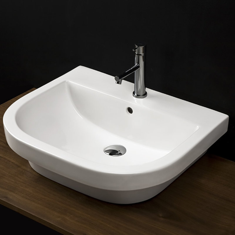 Piazza 23.62'' L Bathroom Sink, Single