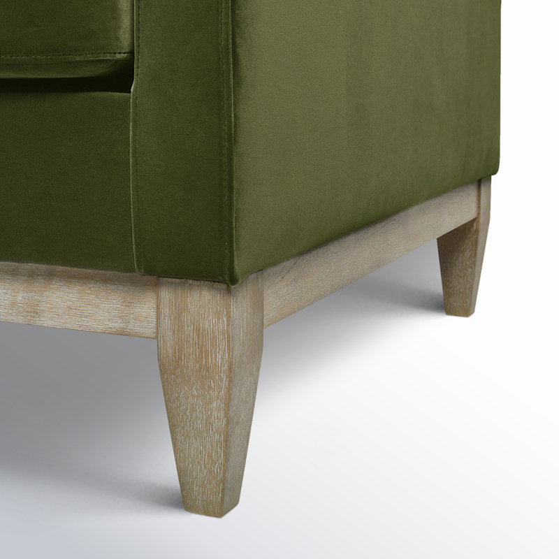 Pera 84'' Velvet Sofa, Olive Green Velvet