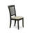 Danbury Kitchen Dining Chairs - Linen Fabric Upholstered Wooden Chairs, Set of 2, Black-860771819-915570539