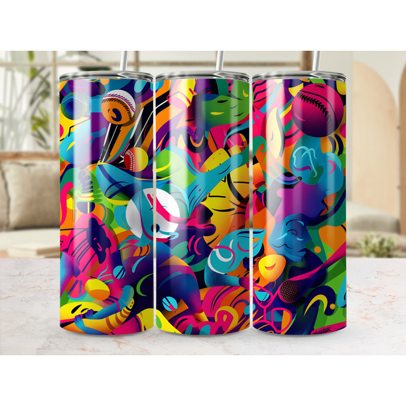 Choose Handmade Tumblers 591ml Vacuum Insulated Stainless Steel (18/8) Travel Tumbler with Straw