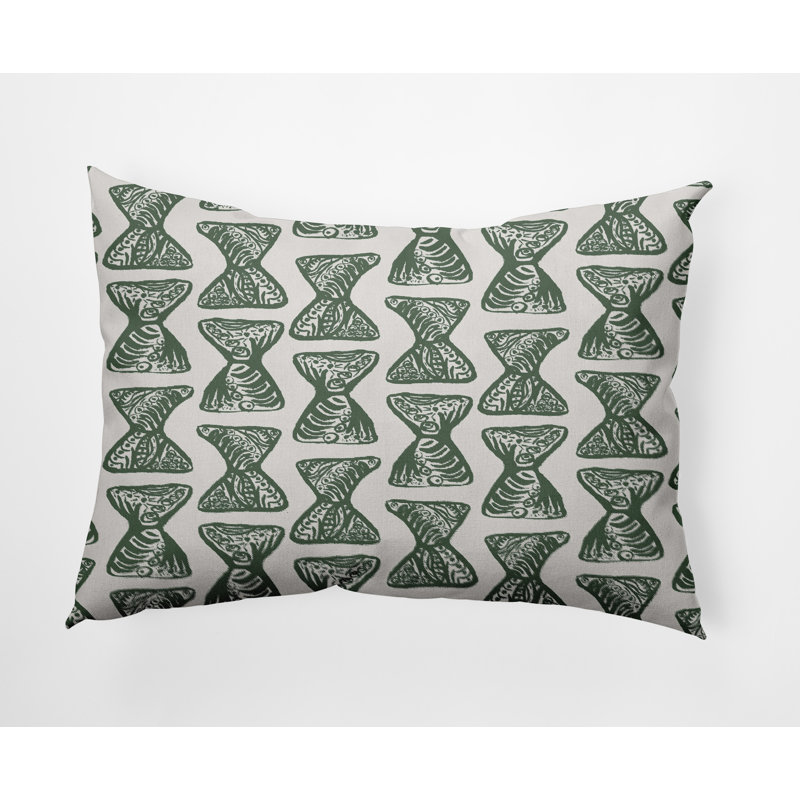 Housse de coussin carrée/insert, Vert, Géométrique 3