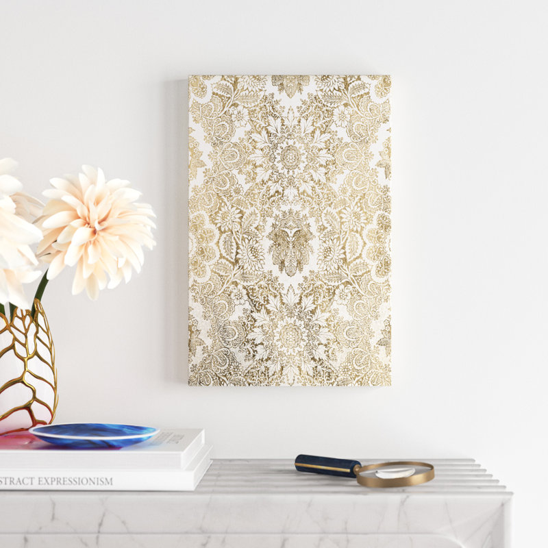 Baroque Tapestry in Gold I by Vision Studio - Painting Print, 46cm H x 30cm W, Wrapped Canvas