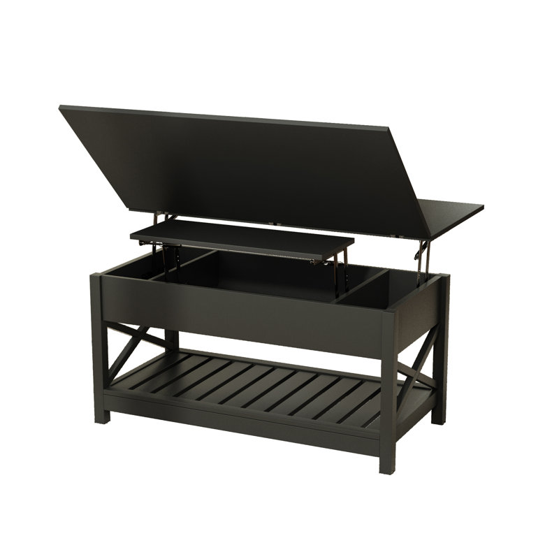 Keilan Single Coffee Table, Black, Black
