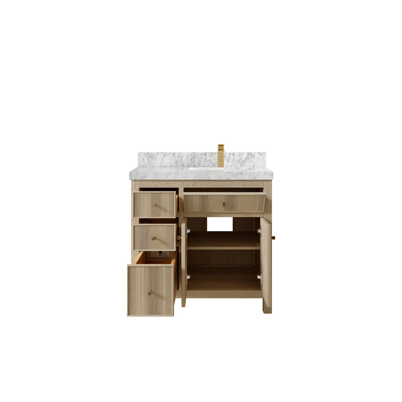 36" Single Bathroom Vanity Set, 36", Natural, Empira