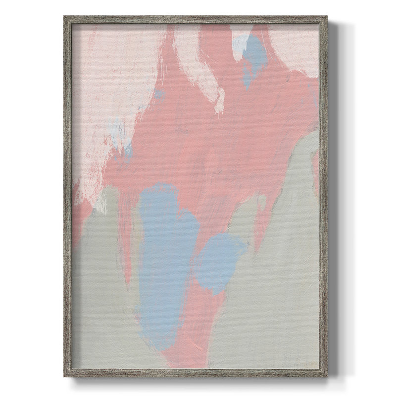 «Blush Abstract III», reproduction encadrée - bois massif, H 15 po x l 12 po