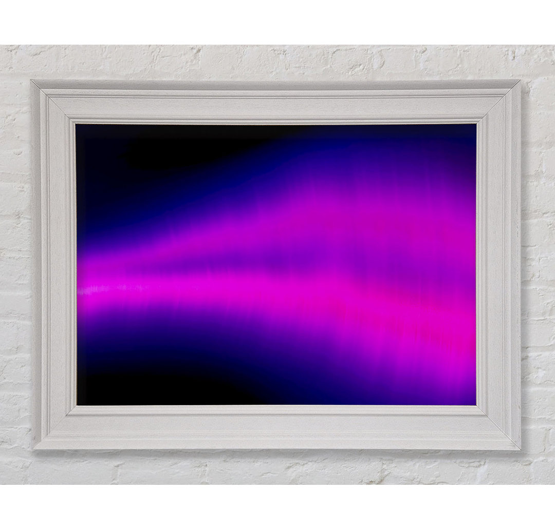 Gerahmtes Wandbild Cerise Sound Wave