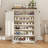 Freestanding Large Shoe Storage Cabinet Organizer With Adjustable Shelf For Entryway