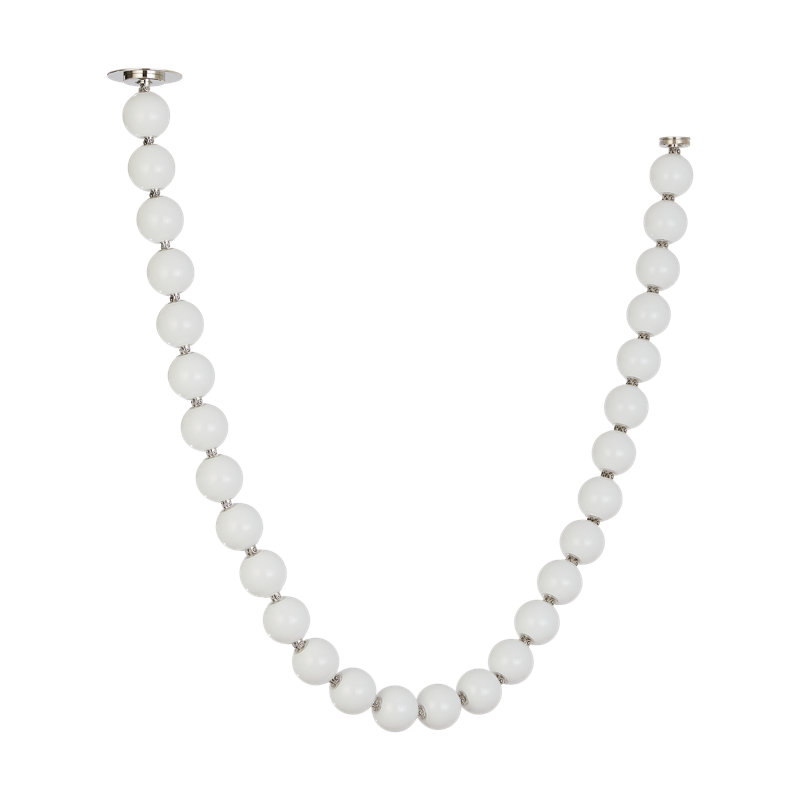 Perle 108 Chandelier, Polished Nickel, 89.7" H x 2.8" W x 2.8" D