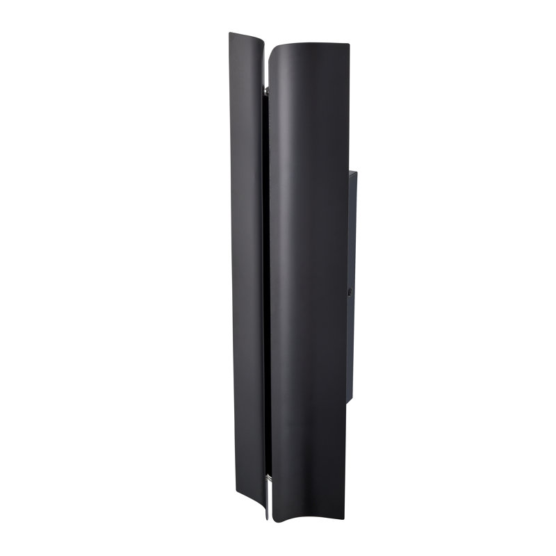 Applique murale d'extérieur à DEL Krishawn, Noir, H 20 po x l 5,25 po x P 3 po