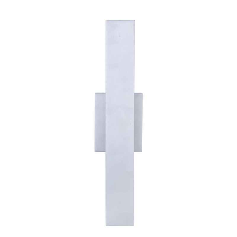 Applique murale d'extérieur à DEL intégrée Rens, Aluminium brossé, Moyen