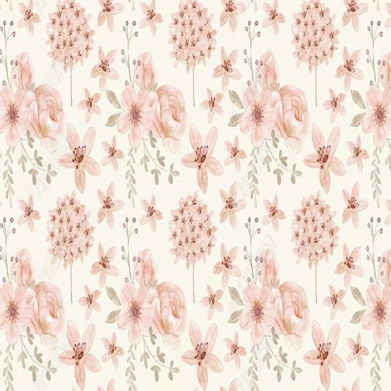 Papier peint floral Blush Garden Symphony, L 96 po x l 108 po