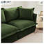 Fauteuil sans accoudoirs en chenille vert-129098682