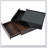 Multi-functional Square 360°Rotating Coffee Table with 2 Drawers, High Gloss 2-Tier Centre Table