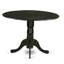 Ensemble de 5 pièces pour 4 pièces comprenant une table de salle à manger ronde avec Dropleaf et 4 chaises de cuisine, 42 po x 42 po, noir-1780679205-1764870117-1816246241