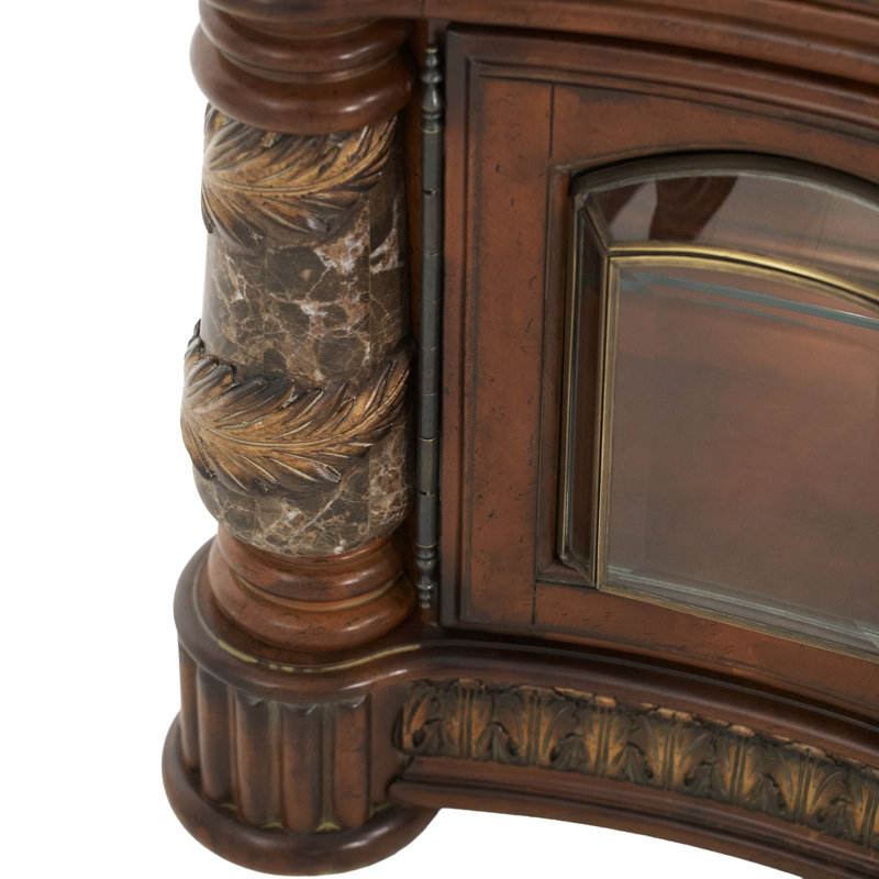 Villa Valencia Lighted China Cabinet, Without