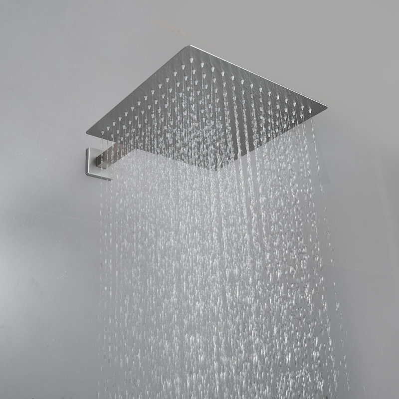 Single Handle 1-Spray 12 In. Shower Faucet 2.5 GPM With High Pressure Tub Hand Shower (Valve Included), Brushed Nickel