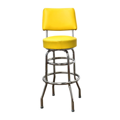 Retro Home Swivel Upholstered Counter Stool