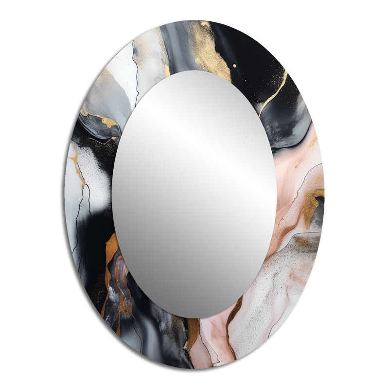 Miroir mural noir et or noir, 40 po x 30 po