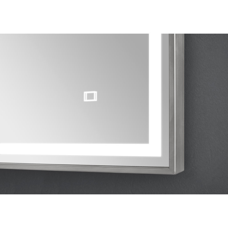 Miroir de salle de bain Monn, 27,5 po x 59,1 po, Blanc