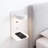 Minimalist Wireless Charging Wall Sconce With Rotatable Head, 3-Color Led & Usb/Type-C