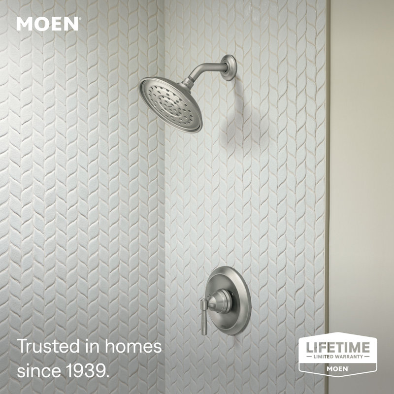 Halle Posi-Temp Shower Faucet Trim with Valve, Stainless Steel