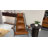 Peterson Wood Arm Genuine Leather Lounge Chair-115353677