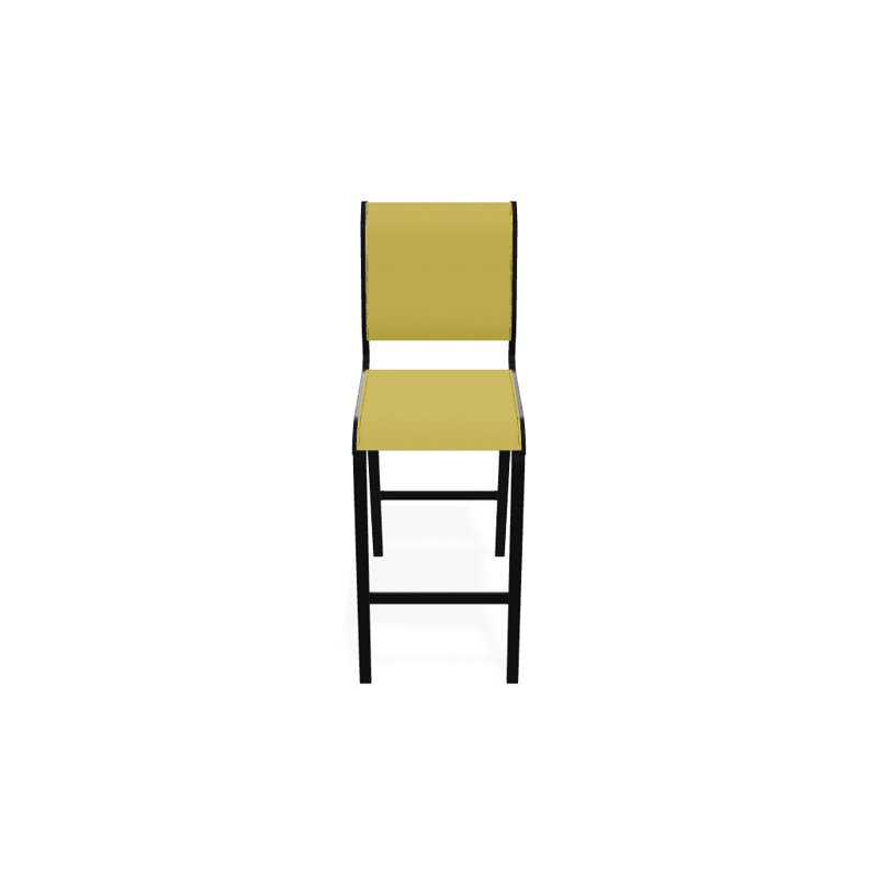 Tabouret de bar 29,5 po Holna, Noir texturé, Jaune 43D